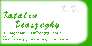 katalin dioszeghy business card